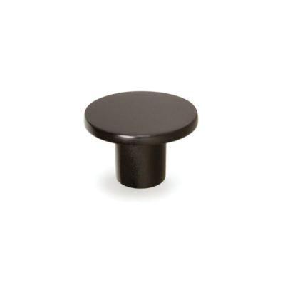 Flat Knob Handle - Black