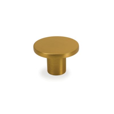 Flat Knob Handle - Matt Gold