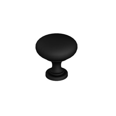 Round Knob - Black